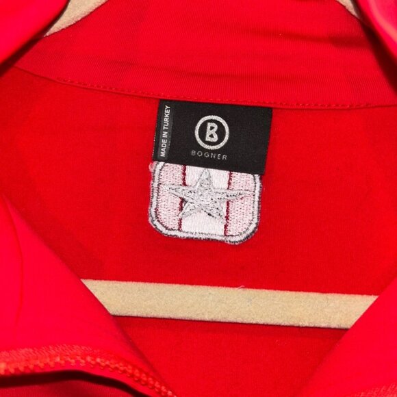 Bogner Sports German Canadian Mountain Sports red quarter zip layer jacket S - Picture 3 of 7